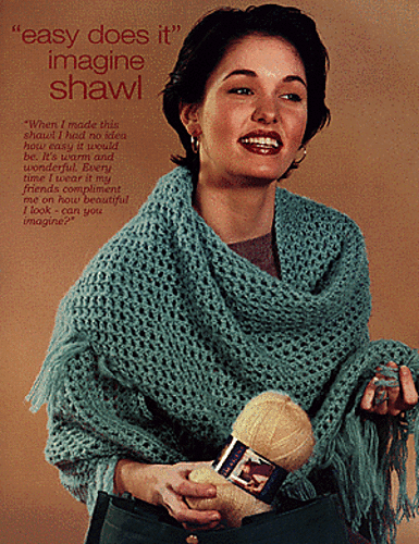 Ravelry: Easy Does It Triangle Knit Shawl #689 pattern by Lion Brand Yarn