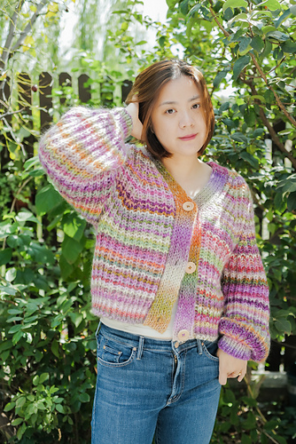 Fluffy Ass Brioche Cardigan Monochrome - bydarkmandy