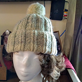This is my keep me warm in the snow.  Great pattern to keep warm by and to stay on your head