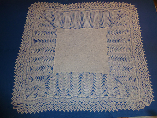 feather knitted shawl