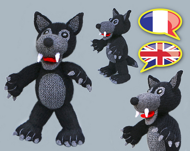 Knitted Toy Wolf Knitted Toy Wolf