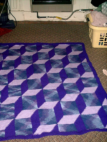 Tumbling Blocks Afghan photo 4