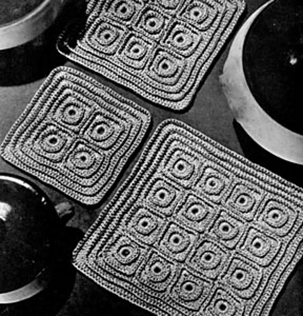 Ravelry Hot Plate Mats 4034 pattern by The Spool Cotton Company