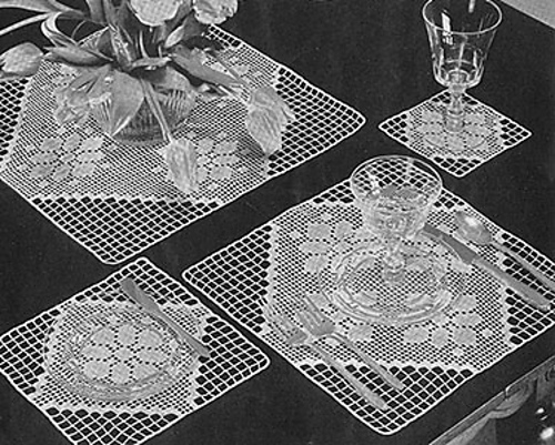 Modern Squares Luncheon Set #7264 photo 1