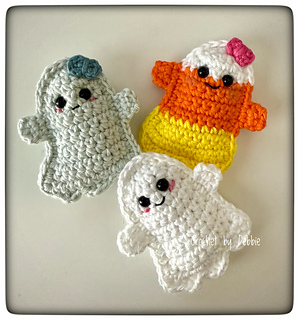 Ravelry: debgriff57's Tiny Candy Corn Ghost Kawaii Cuddler