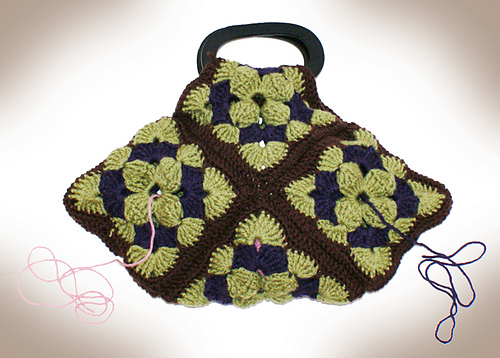 Granny Square Purse or Yarn Stash Bag photo 1