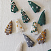 Cosy Christmas trees ornaments pattern 