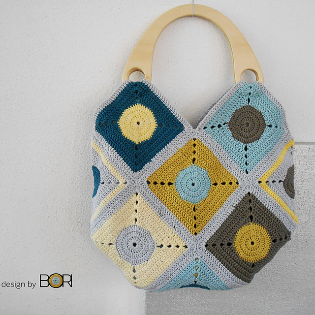 Pastel Granny Square Bag - 002