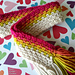 Nana's "Rainbow Moss Stitch Scarfie" pattern 