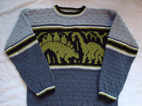 Camping Dino Knit Pullover