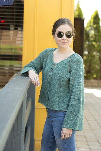 Boho Bell-sleeve Genser - Diamond Yarn