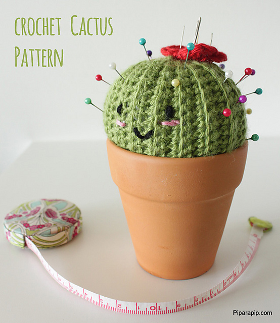 Ravelry Crochet Cactus Pincushion pattern by Piparapip