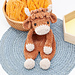 Highland cow snuggler pattern
