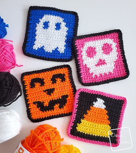 Skull and Ghost Halloween Squares photo 6
