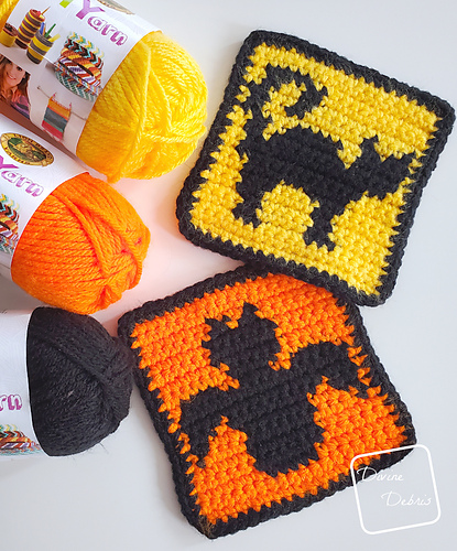 Cat and Bat Halloween Squares photo 2
