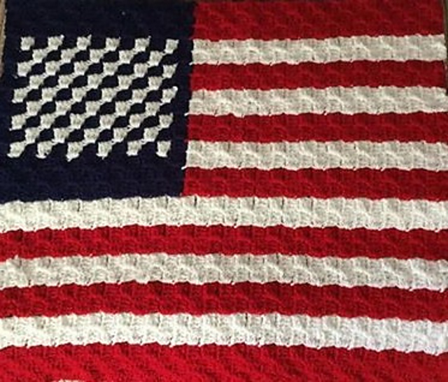 Ravelry 4th of July C2C US Flag pattern by Deanne's Designs