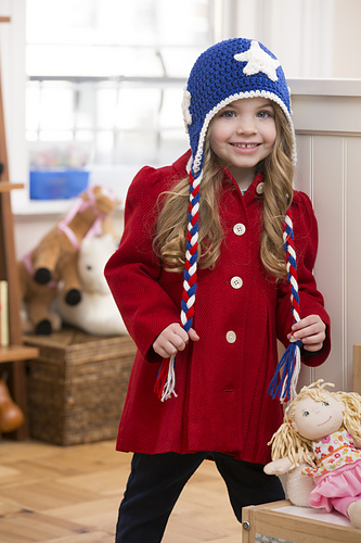 Patriotic Stripes Blanket & hat photo 2