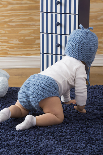Cutie Blue Bird Hat & Diaper Cover photo 2