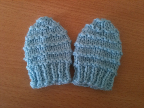Purl Stripes Baby Mittens photo 2