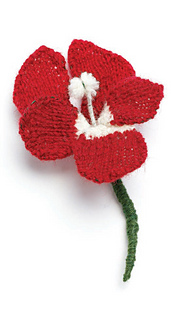 Ravelry: Scarlet Geranium: Flowers to Knit pattern by Donna Druchunas