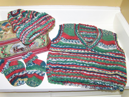 Baby's Holiday Vest & Socks #WR1960 photo 5