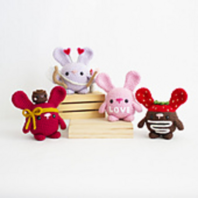 Amigurumi Valentine Bunnies