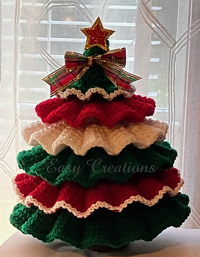 Ravelry: Ruffle Christmas Tree pattern by Marcia D. Peterson