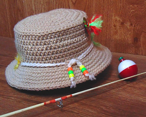 Carp Hat Pattern Ravelry: Baby Fishing Hat pattern by Marcia D. Peterson