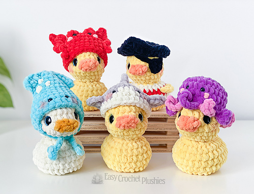 Mini Rubber Duck Sea Life Hats