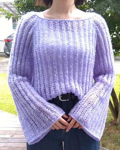 個性派エンフォルド Aran Pattern Volume Sleeve ニット upload_medium