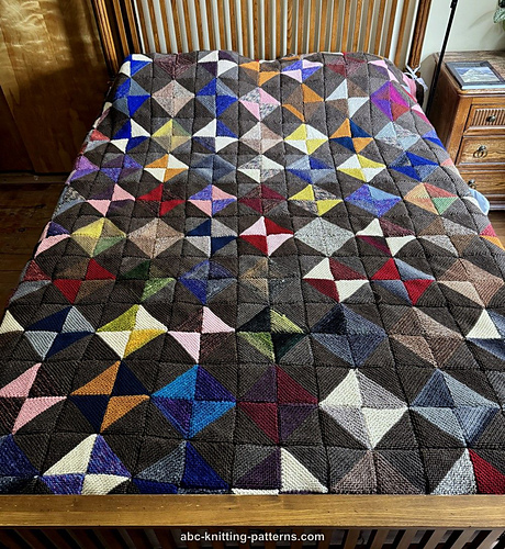 Squares in Harmony: Scrap Yarn Motif Afghan