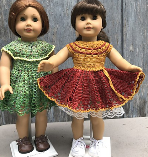 Beautiful Flared Skirt Dress for 18-Inch Dolls