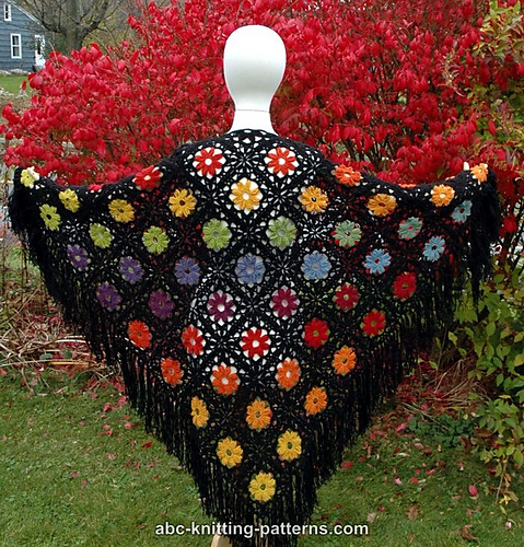 Rainbow Flowers Motif Shawl photo 1