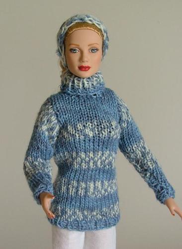Fair Isle Sweater and Headband for Fashion 16 inch Dolls photo 1