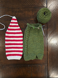 Body- Knit in the round after the garter rows. Seam is on the side of the body,