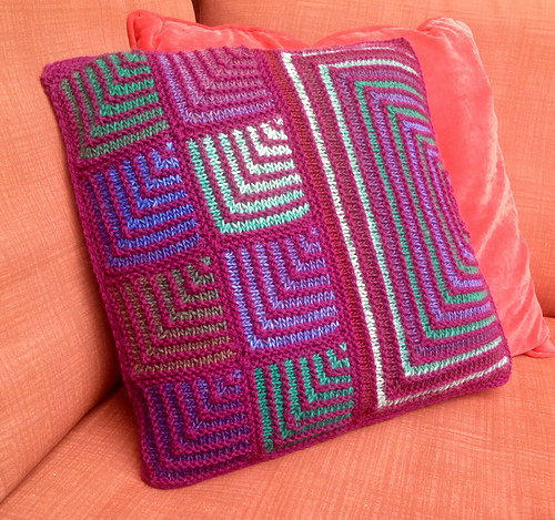 Ravelry: Mitered Squares Pillow pattern by Steven Hicks
