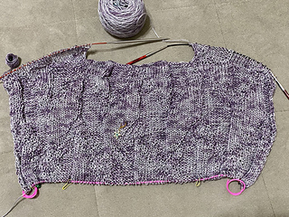 R/L shoulder short-rows front panels