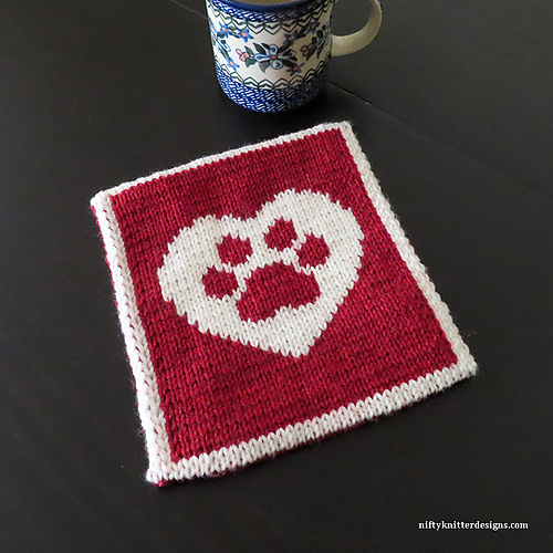 Pawprint Heart Potholder photo 1