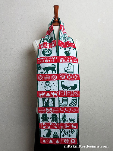 Meowy Christmas Skjerf - Lisa Hannan Fox