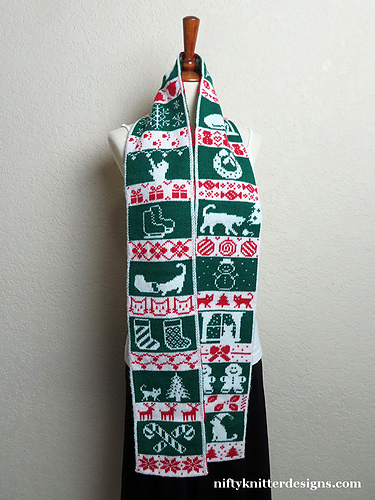 Meowy Christmas Skjerf - Lisa Hannan Fox