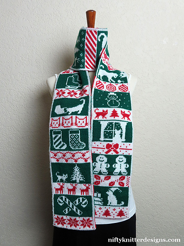 Meowy Christmas Skjerf - Lisa Hannan Fox