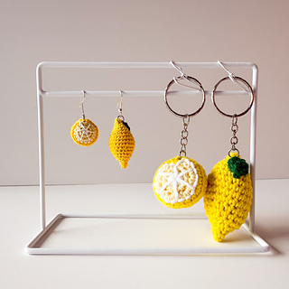 Ravelry: Lemon Earrings and Keychain pattern by Eleonora Cugini ...