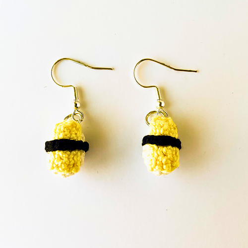 Ravelry: Sushi Tamago Earrings+Keychain pattern by Eleonora Cugini ...