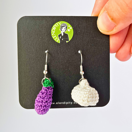Ravelry: Aubergine Garlic Earring Keychain pattern by Eleonora Cugini ...