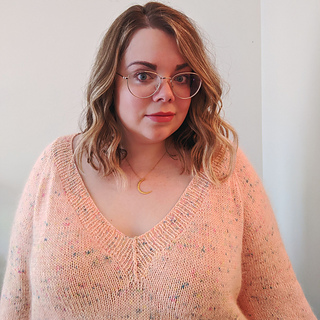 53.5" sweater on 48" bust (5.5" positive ease)