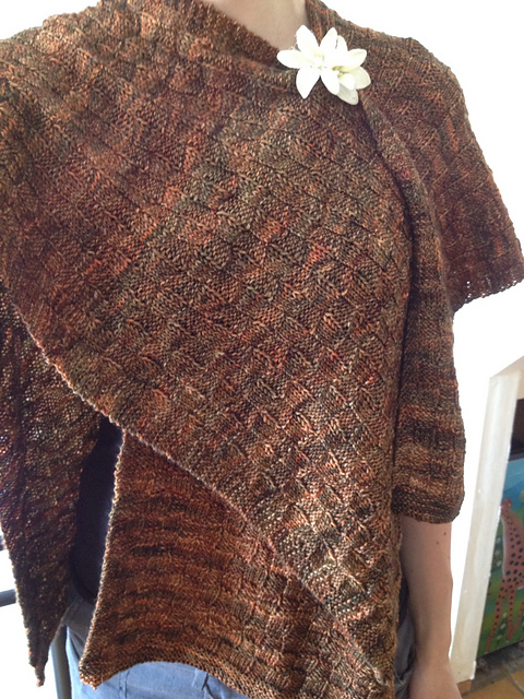 Ravelry: easy poncho wrap pattern by Claire Montgomerie