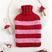 Candy Cane Hot Water Bottle Cover pattern