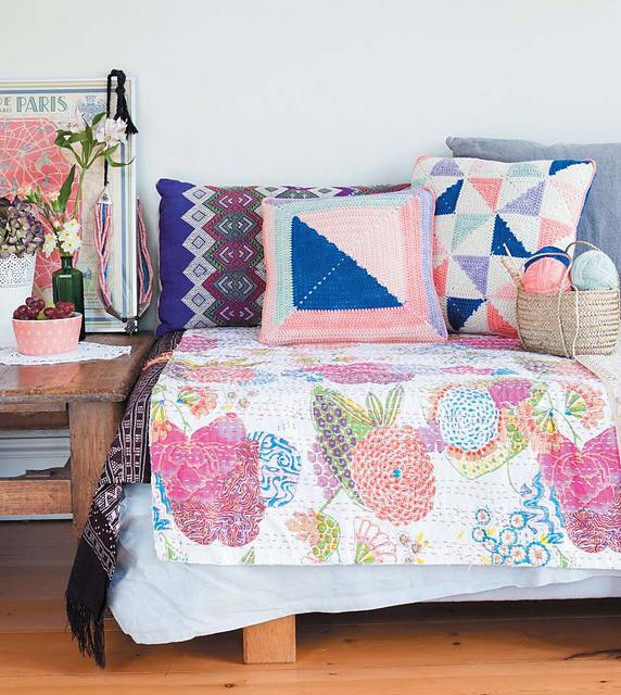 Ravelry Pinwheel Patchwork & Log Cabin Cushions pattern by Emma Lamb