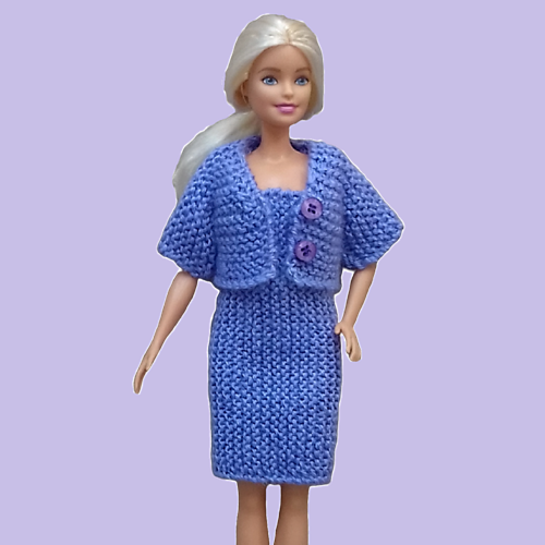 doll collar knitted cardigan