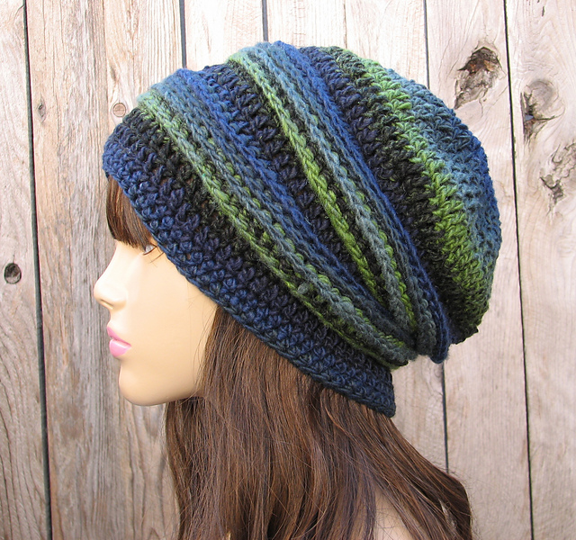 Crochet hat multicolored pattern by Eva 